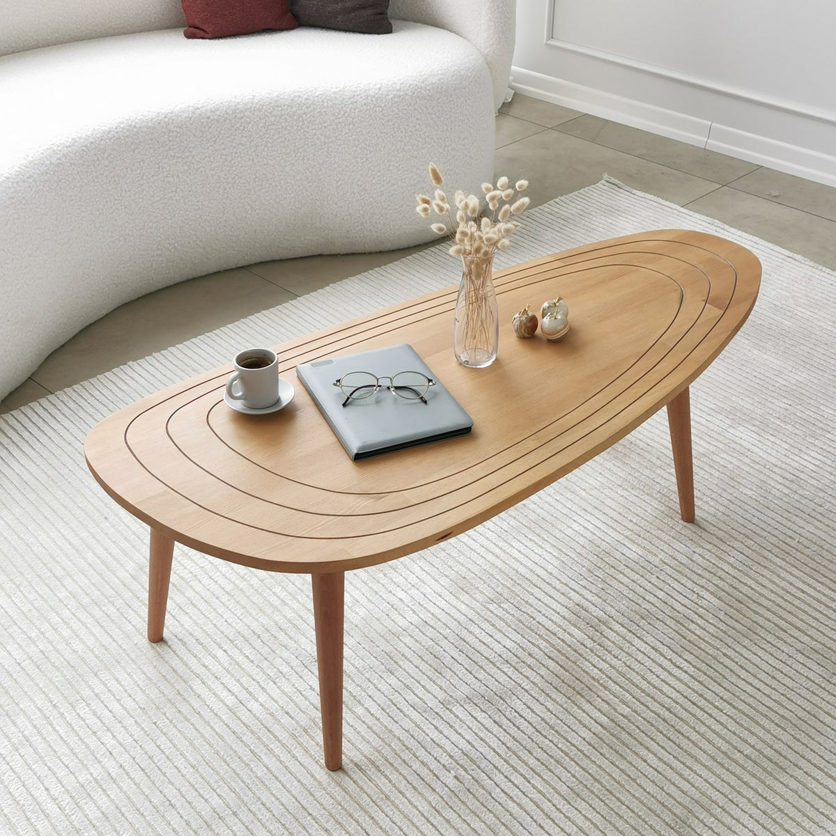 Τραπεζάκι Σαλονιού Firopotamos Ξύλινο Teak 115x50x38 εκ. Μασίφ Ξύλου