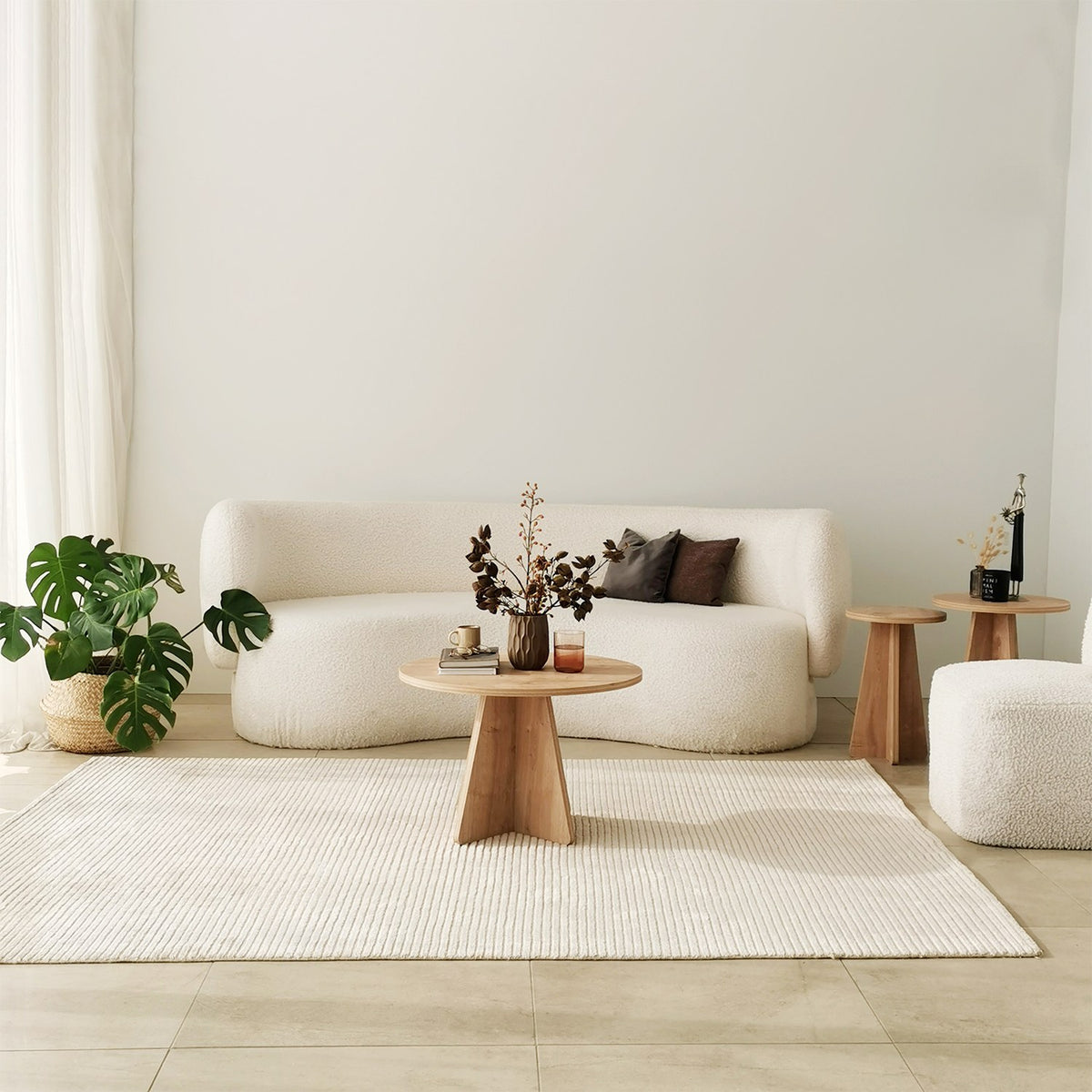Τραπεζάκι Σαλονιού Fykiada Δρυς Sapphire 60x60x40 εκ. Μελαμίνης