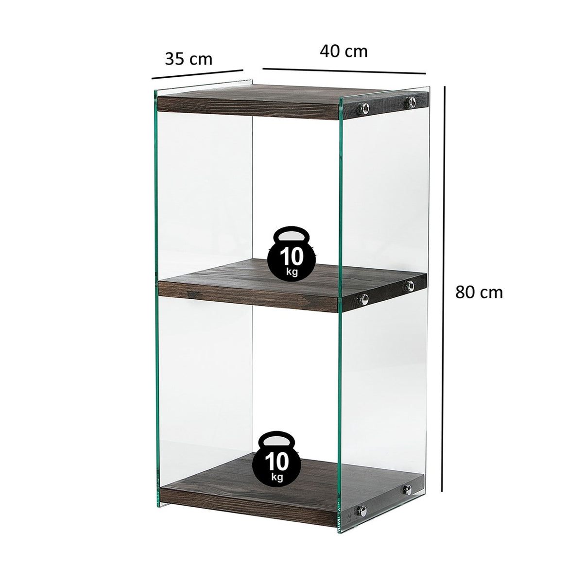 Βιβλιοθήκη Neapolis Ανθρακί 40x35x80 εκ.
