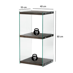 Βιβλιοθήκη Neapolis Ανθρακί 40x35x80 εκ.