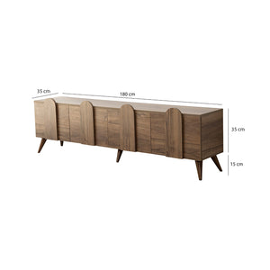 Έπιπλο Τηλεόρασης Kastaneri Καρυδί 180x35x50 εκ. Μελαμίνης