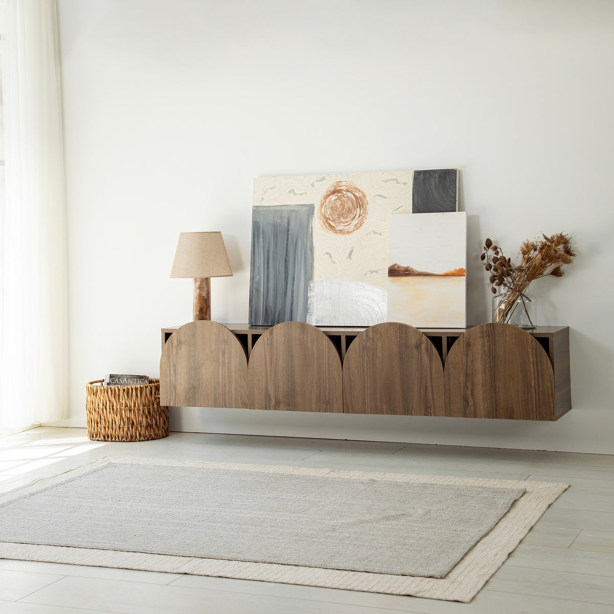Έπιπλο Τηλεόρασης Kipoureio Καρυδί 180x35x35 εκ. Μελαμίνης