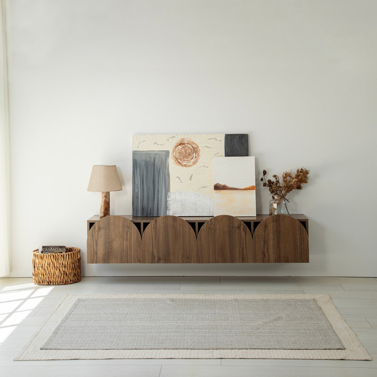 Έπιπλο Τηλεόρασης Kipoureio Καρυδί 180x35x35 εκ. Μελαμίνης