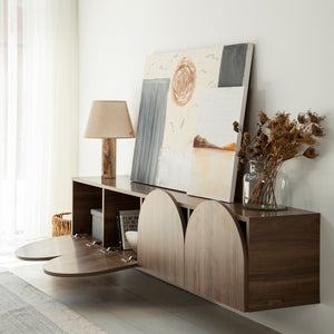 Έπιπλο Τηλεόρασης Kipoureio Καρυδί 180x35x35 εκ. Μελαμίνης