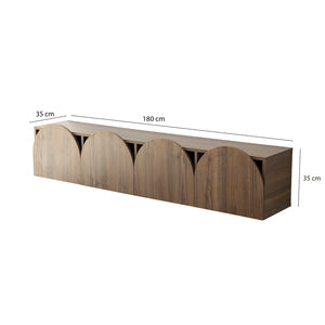 Έπιπλο Τηλεόρασης Kipoureio Καρυδί 180x35x35 εκ. Μελαμίνης