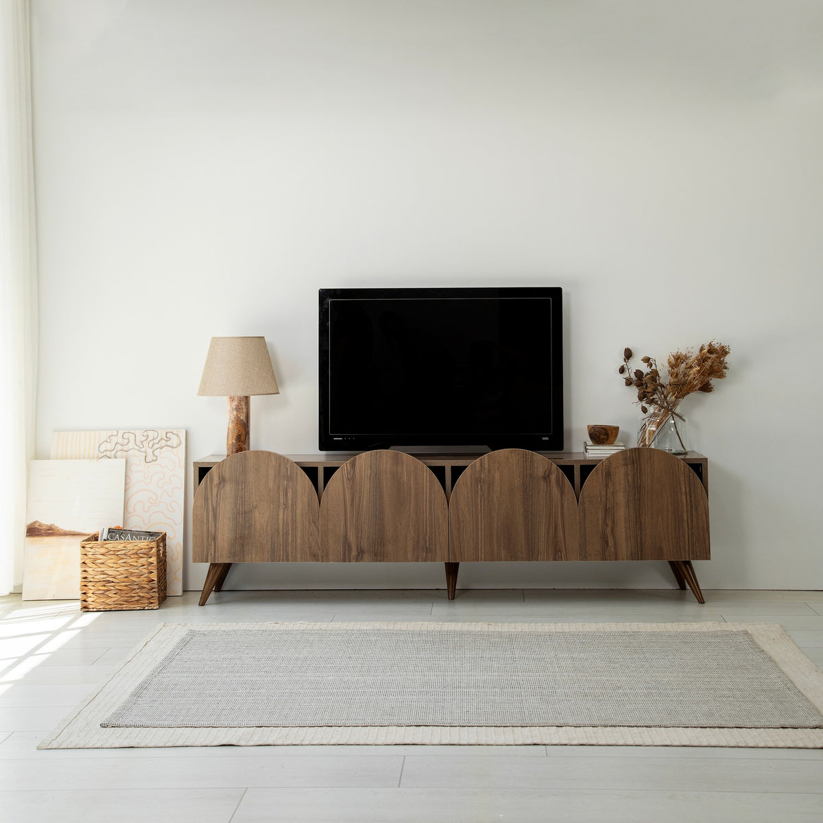 Έπιπλο Τηλεόρασης Kipoureio Καρυδί 180x35x50 εκ. Μελαμίνης