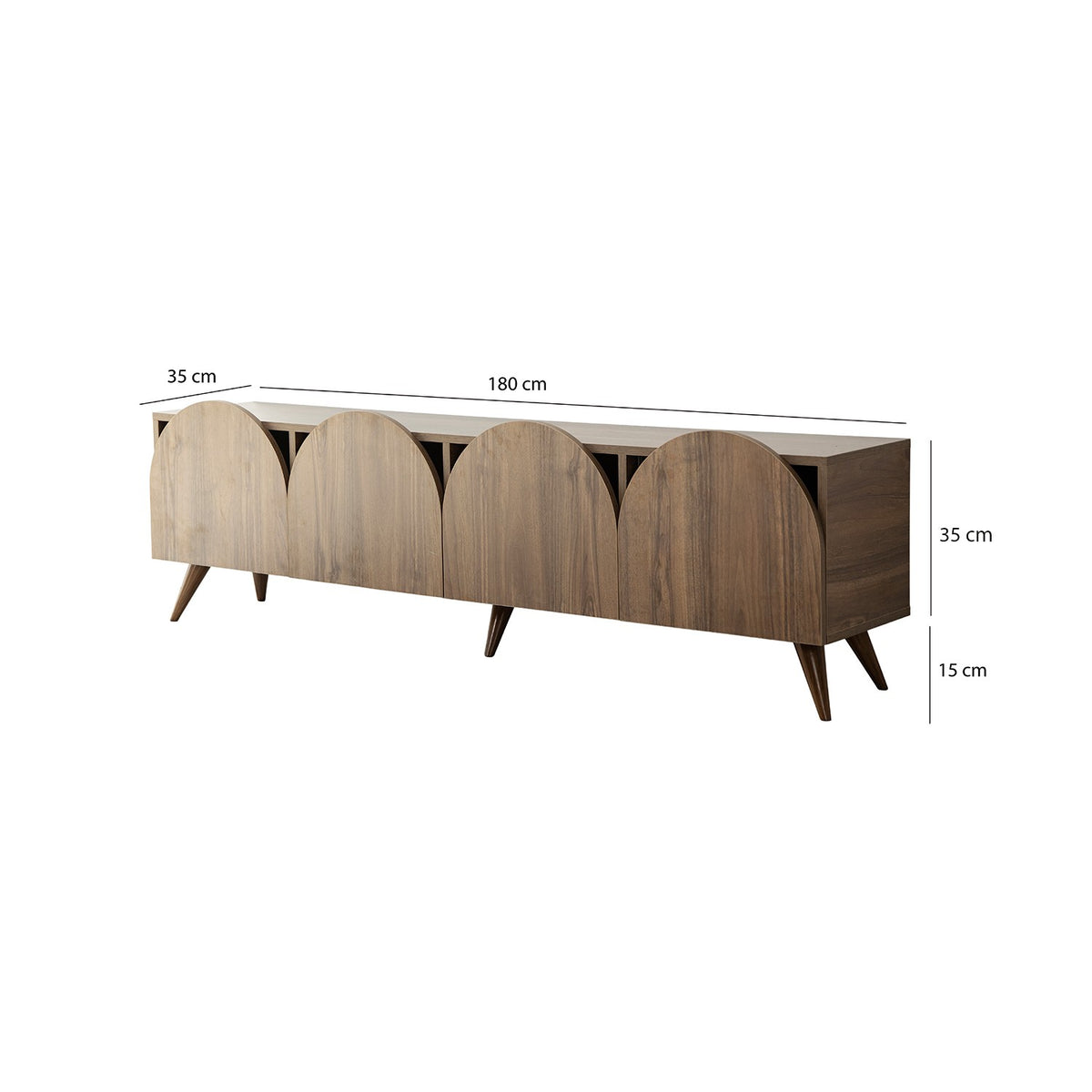 Έπιπλο Τηλεόρασης Kipoureio Καρυδί 180x35x50 εκ. Μελαμίνης