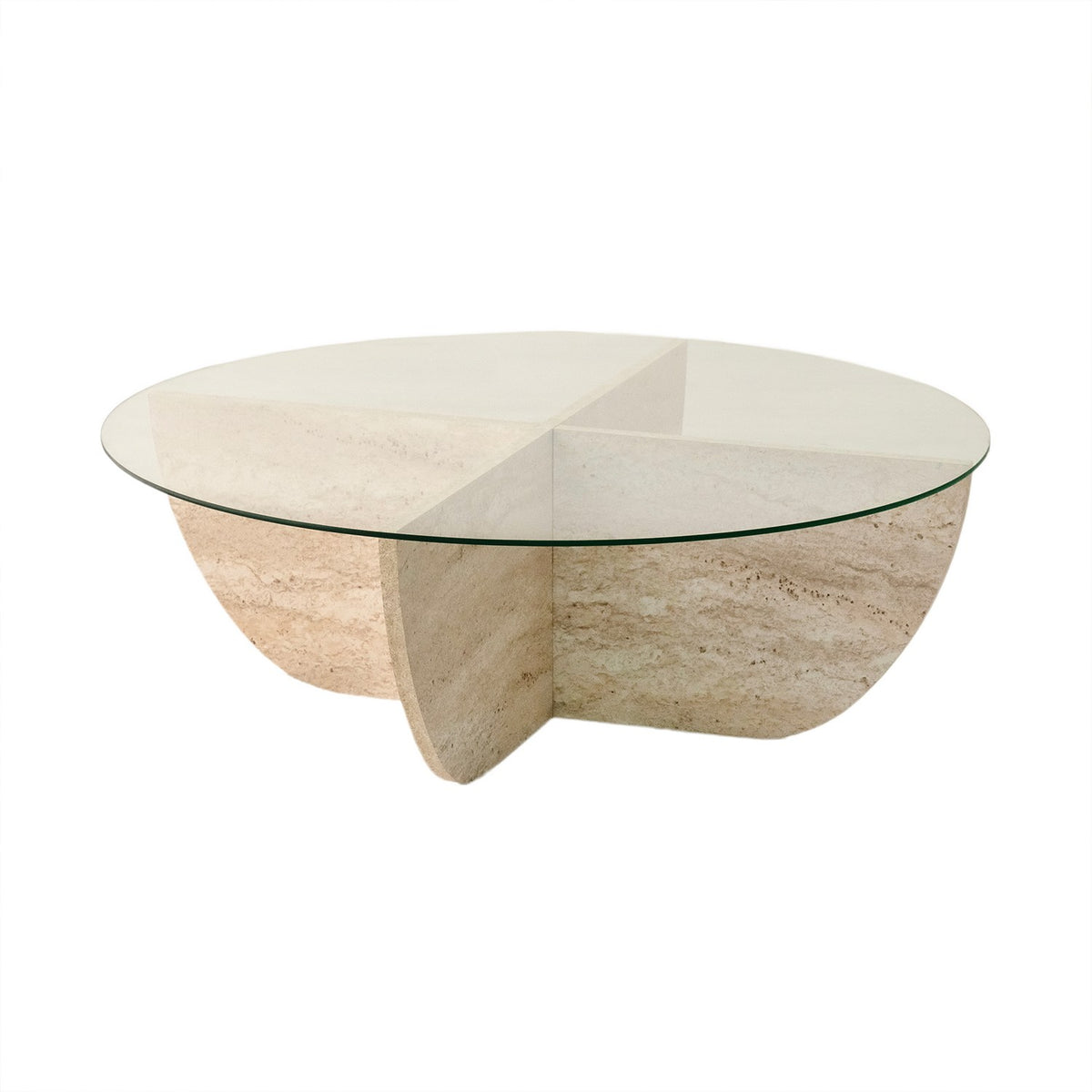 Τραπεζάκι Σαλονιού Andros Travertine 90x90x30 εκ. Μελαμίνης