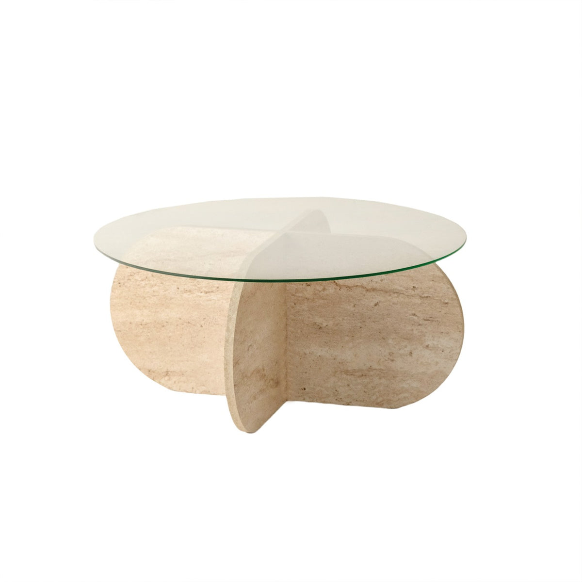 Τραπεζάκι Σαλονιού Doxa Travertine 75x75x35 εκ. Μελαμίνης