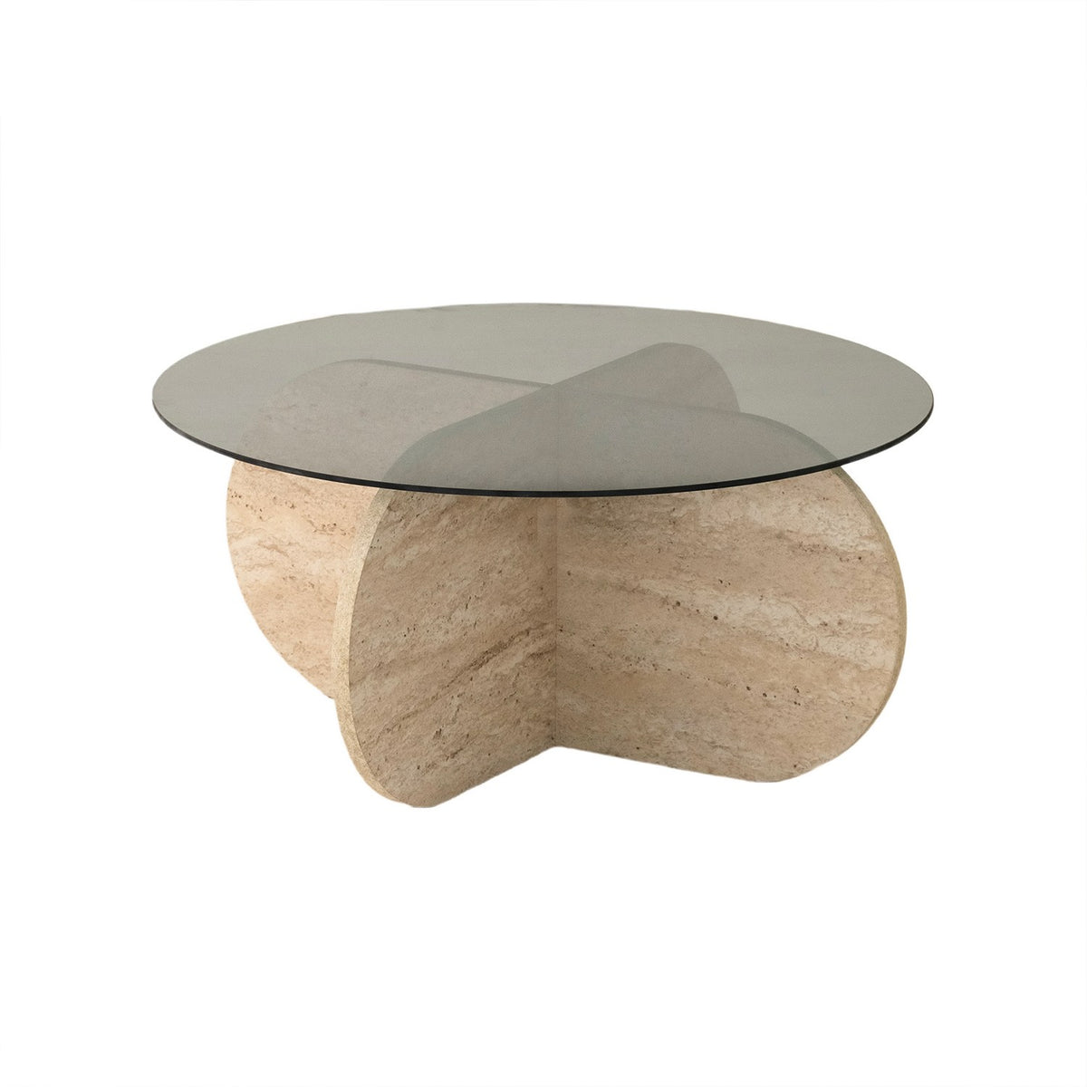 Τραπεζάκι Σαλονιού Doxa Travertine - Φιμέ 75x75x35 εκ. Μελαμίνης