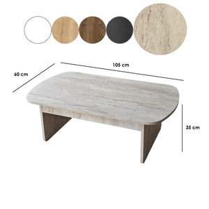 Τραπεζάκι Σαλονιού Kallimasia Travertine 105x60x35 εκ. Μελαμίνης