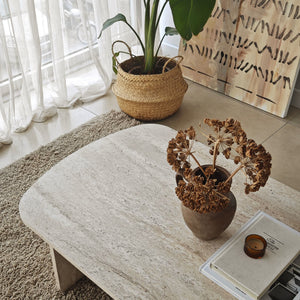 Τραπεζάκι Σαλονιού Kallimasia Travertine 105x60x35 εκ. Μελαμίνης