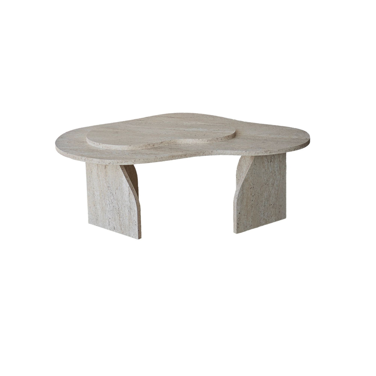 Τραπεζάκι Σαλονιού Trachoni Travertine 105x65x35 εκ. Μελαμίνης