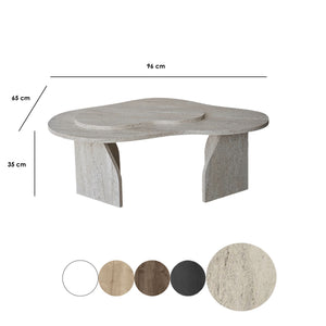 Τραπεζάκι Σαλονιού Trachoni Travertine 105x65x35 εκ. Μελαμίνης