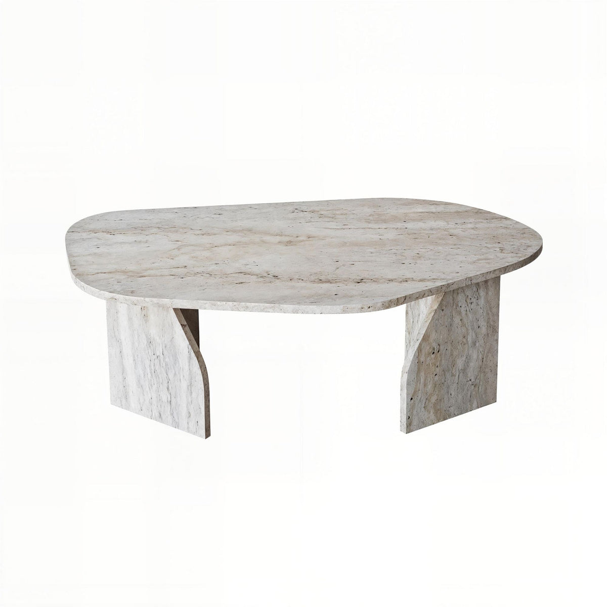 Τραπεζάκι Σαλονιού Vagia Travertine 100x60x35 εκ. Μελαμίνης