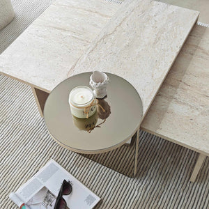 Τραπεζάκια Σαλονιού Σετ 4τμχ Atokos Travertine 105x60x35 εκ. Μελαμίνης Κωδ. 4