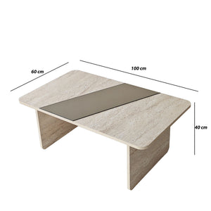 Τραπεζάκι Σαλονιού Ypsonas Μπρονζέ - Travertine 120x60x38 εκ. Μελαμίνης