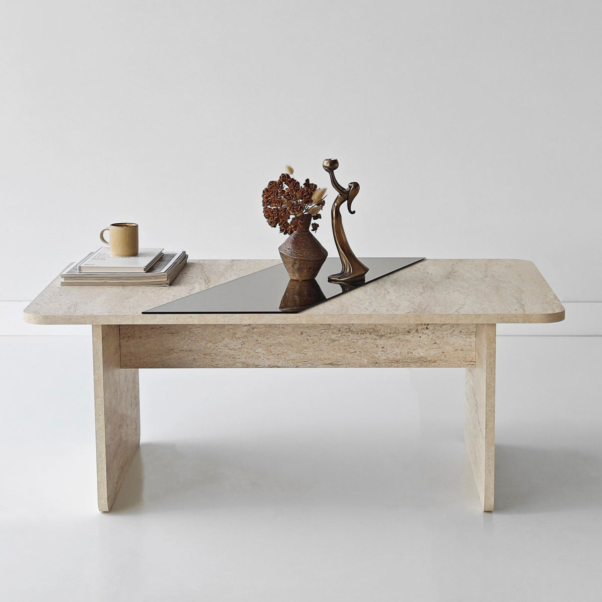 Τραπεζάκι Σαλονιού Ypsonas Μπρονζέ - Travertine 120x60x38 εκ. Μελαμίνης