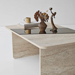 Τραπεζάκι Σαλονιού Ypsonas Μπρονζέ - Travertine 120x60x38 εκ. Μελαμίνης