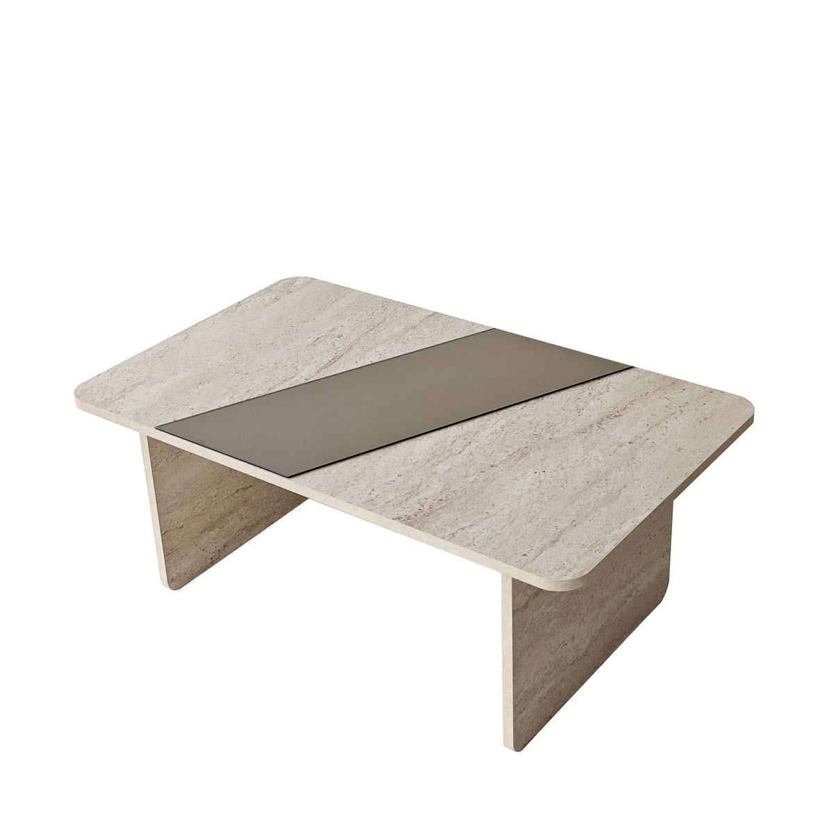 Τραπεζάκι Σαλονιού Ypsonas Μπρονζέ - Travertine 120x60x38 εκ. Μελαμίνης