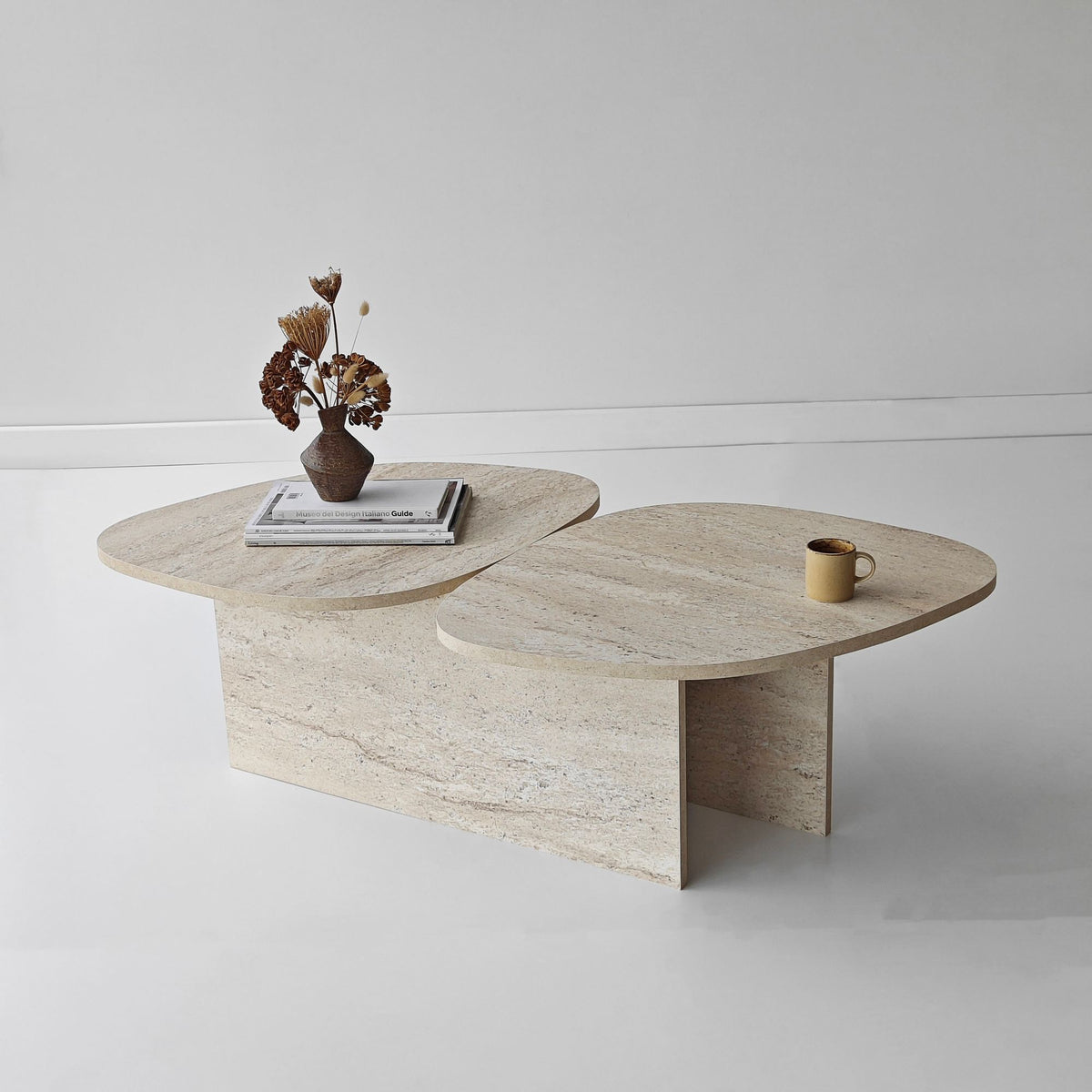 Τραπεζάκι Σαλονιού Ammoussa Travertine 125x60x38 εκ. Μελαμίνης