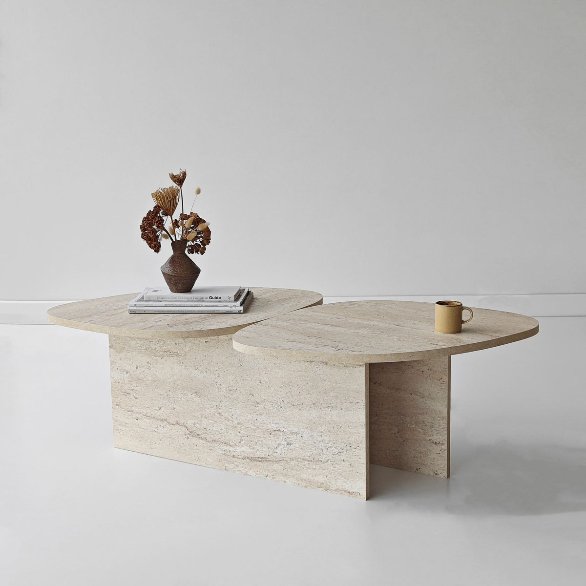 Τραπεζάκι Σαλονιού Ammoussa Travertine 125x60x38 εκ. Μελαμίνης