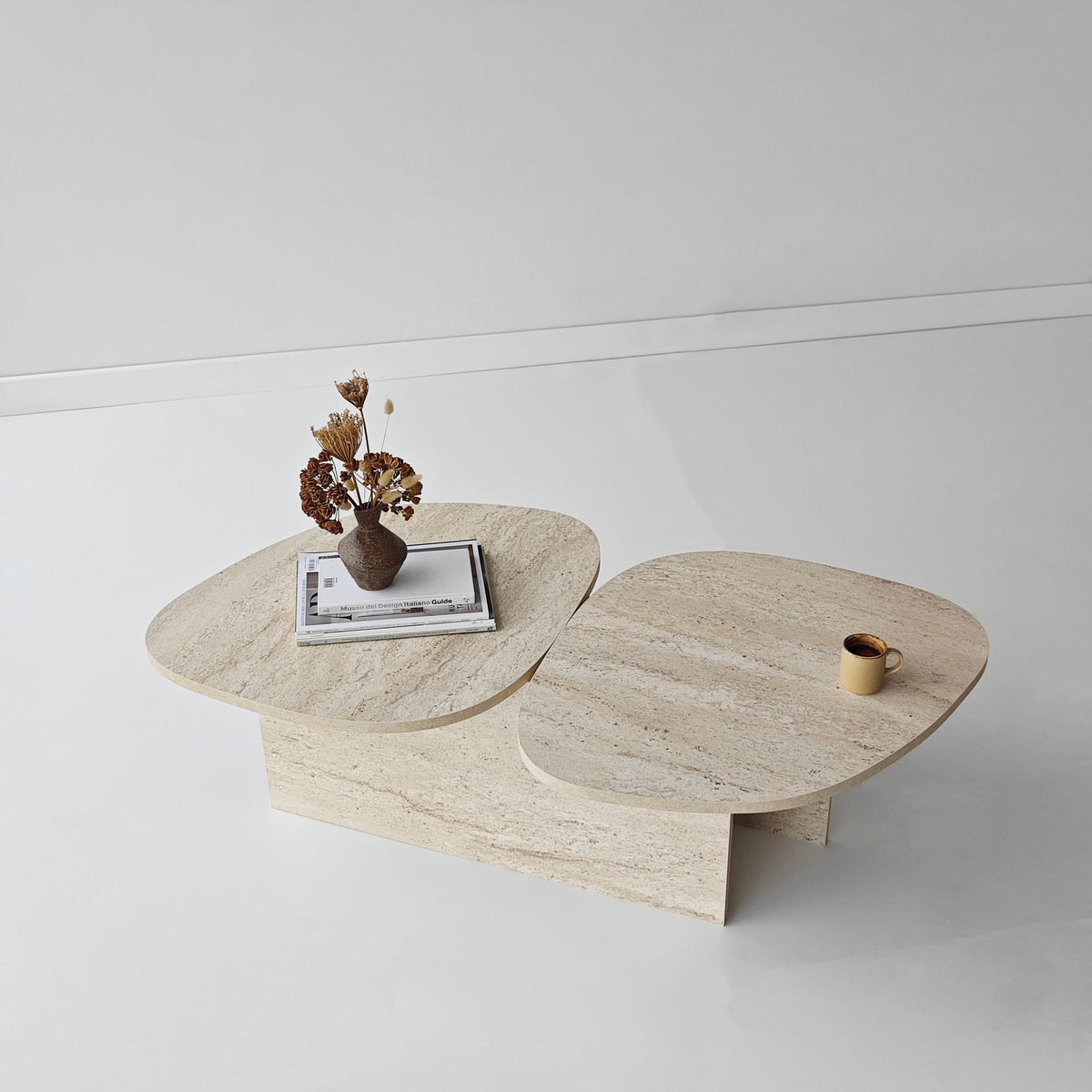 Τραπεζάκι Σαλονιού Ammoussa Travertine 125x60x38 εκ. Μελαμίνης