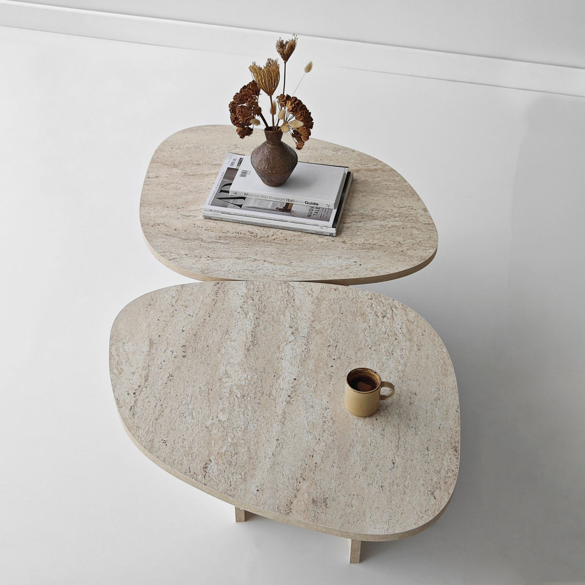 Τραπεζάκι Σαλονιού Ammoussa Travertine 125x60x38 εκ. Μελαμίνης