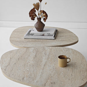 Τραπεζάκι Σαλονιού Ammoussa Travertine 125x60x38 εκ. Μελαμίνης