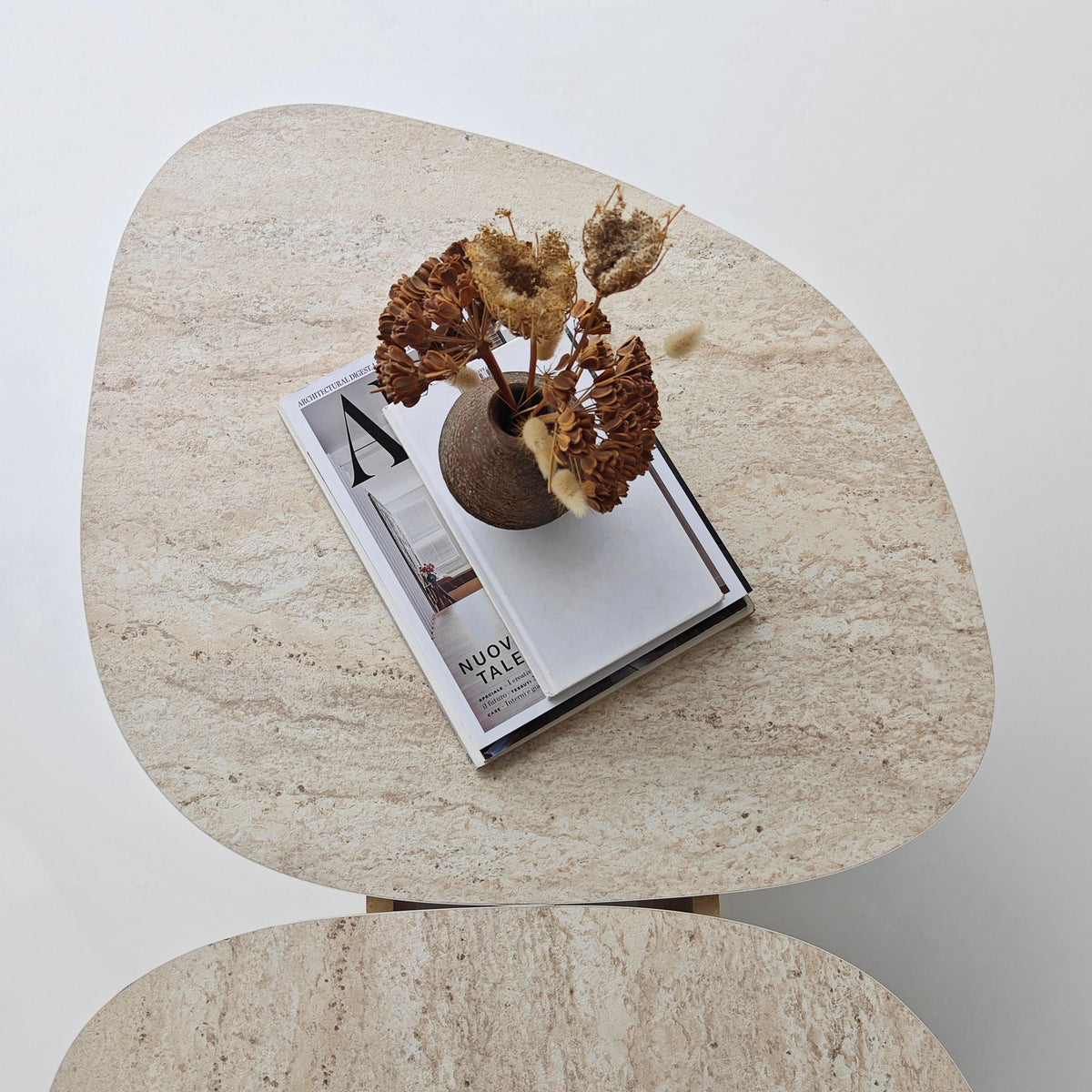 Τραπεζάκι Σαλονιού Ammoussa Travertine 125x60x38 εκ. Μελαμίνης