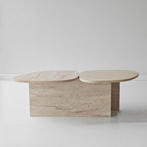 Τραπεζάκι Σαλονιού Ammoussa Travertine 125x60x38 εκ. Μελαμίνης