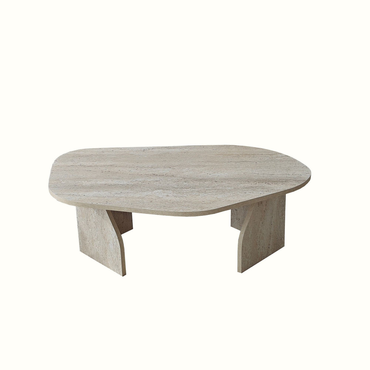 Τραπεζάκι Σαλονιού Mandraki Travertine - Φιμέ 100x60x35 εκ. Μελαμίνης