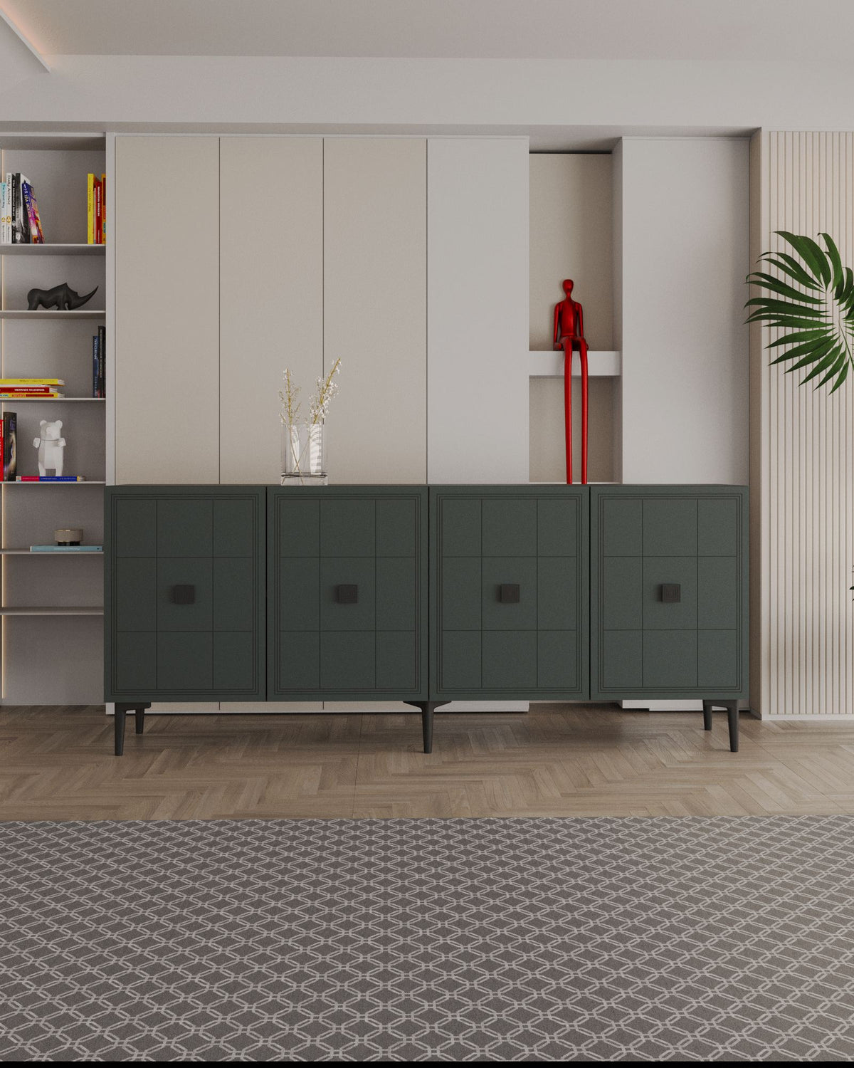 Κονσόλα Gerakio Ανθρακί 150x32x75 εκ. Μελαμίνης