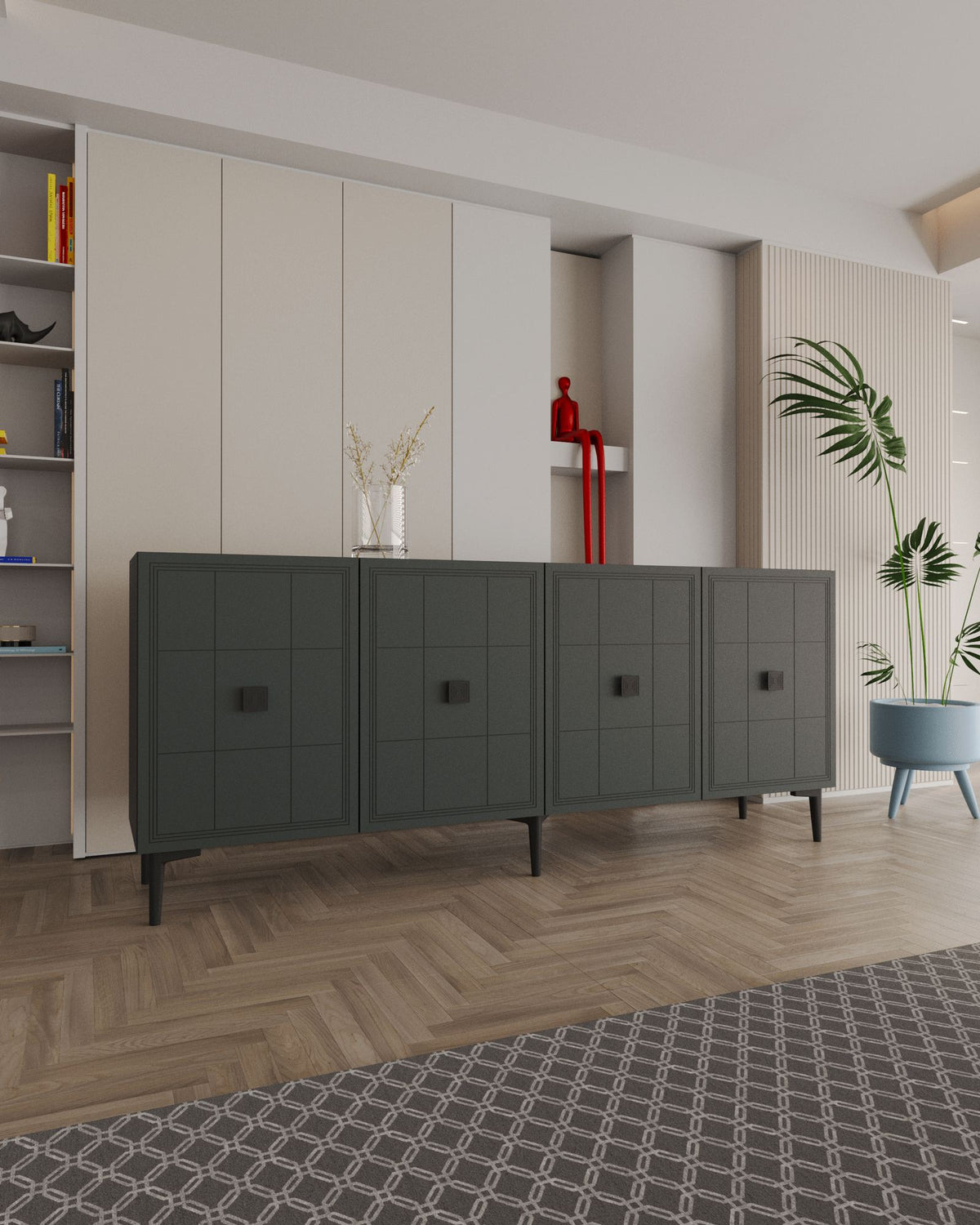 Κονσόλα Gerakio Ανθρακί 150x32x75 εκ. Μελαμίνης