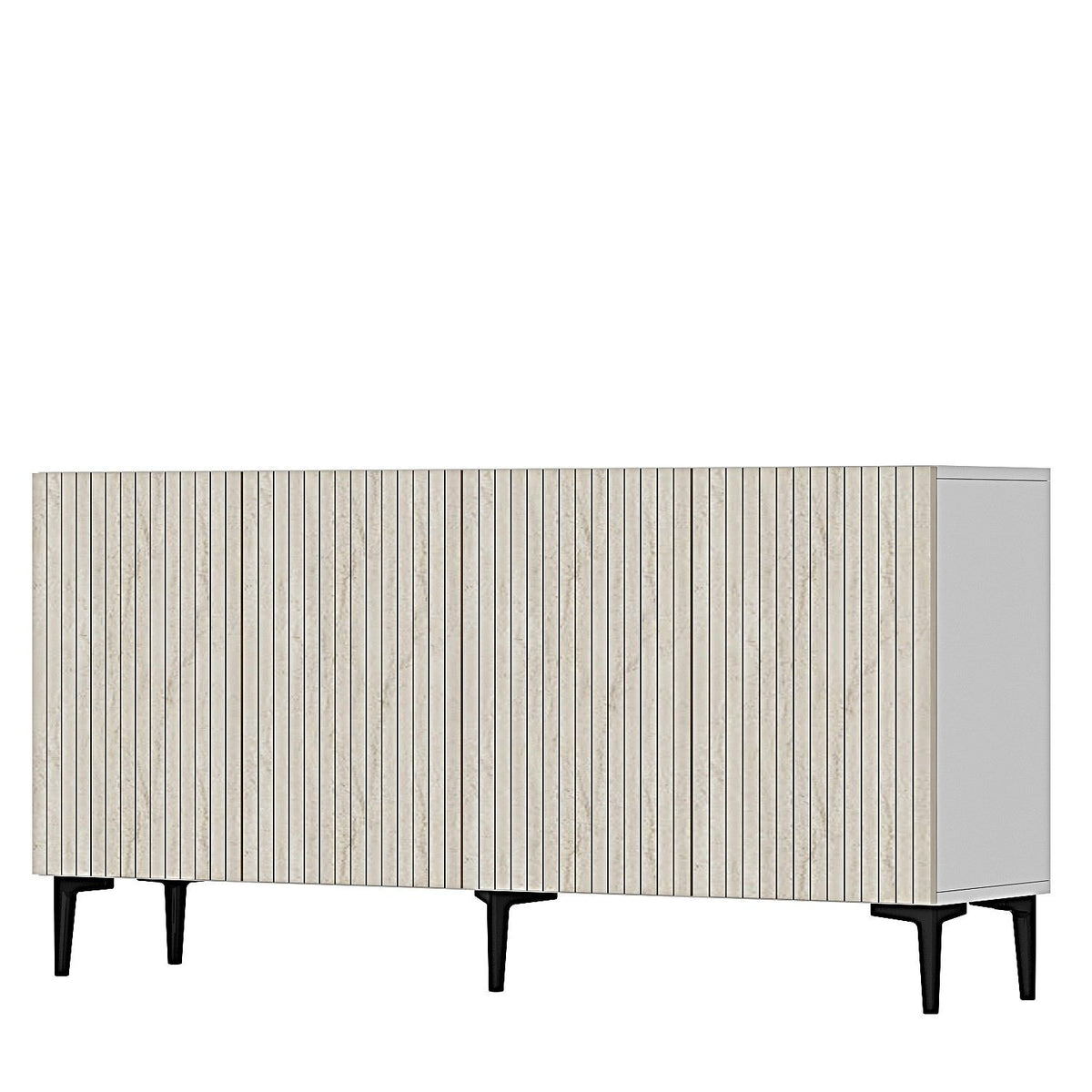 Κονσόλα Evgeros Λευκό - Travertine 150x32x75 εκ. Μελαμίνης