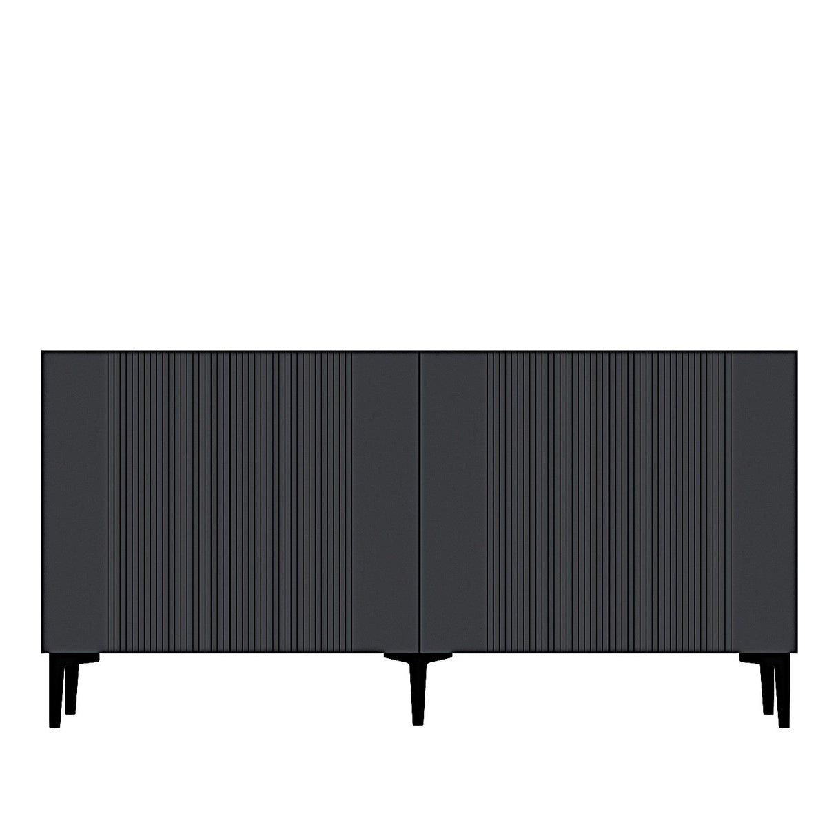 Κονσόλα Kalavasos Με Ράφια Ανθρακί 150x32x75 εκ. Μελαμίνης