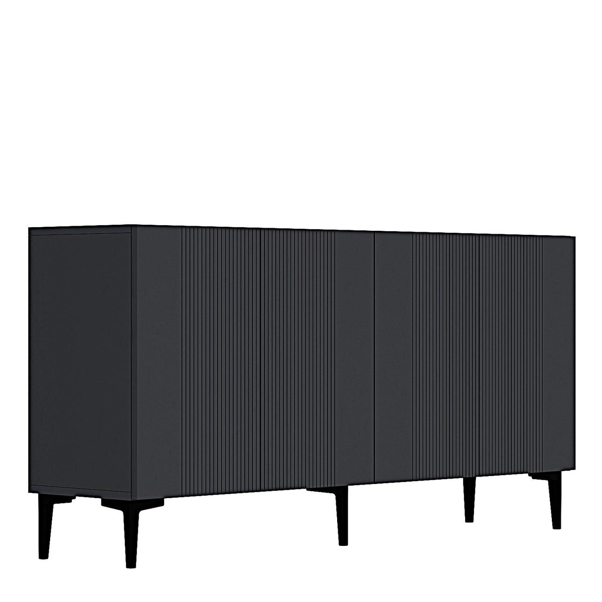 Κονσόλα Kalavasos Με Ράφια Ανθρακί 150x32x75 εκ. Μελαμίνης