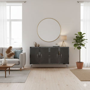 Κονσόλα Drosopigi Ανθρακί - Ασημί 120x32x75 εκ. Μελαμίνης