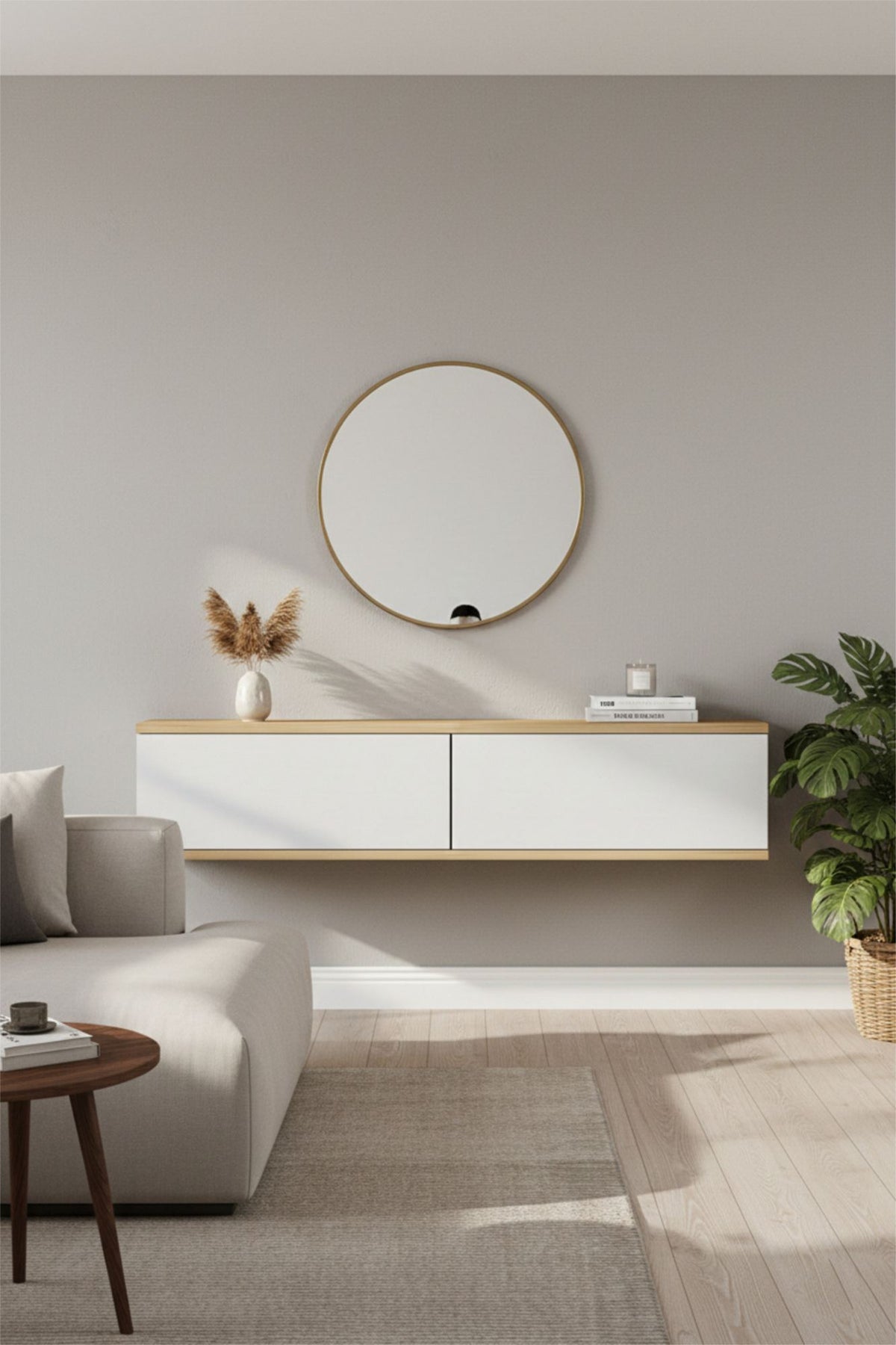 Συρταριέρα Arkochori Δρυς Sapphire - Λευκό 120x29.6x25.5 εκ. Μελαμίνης - Pakobazaar