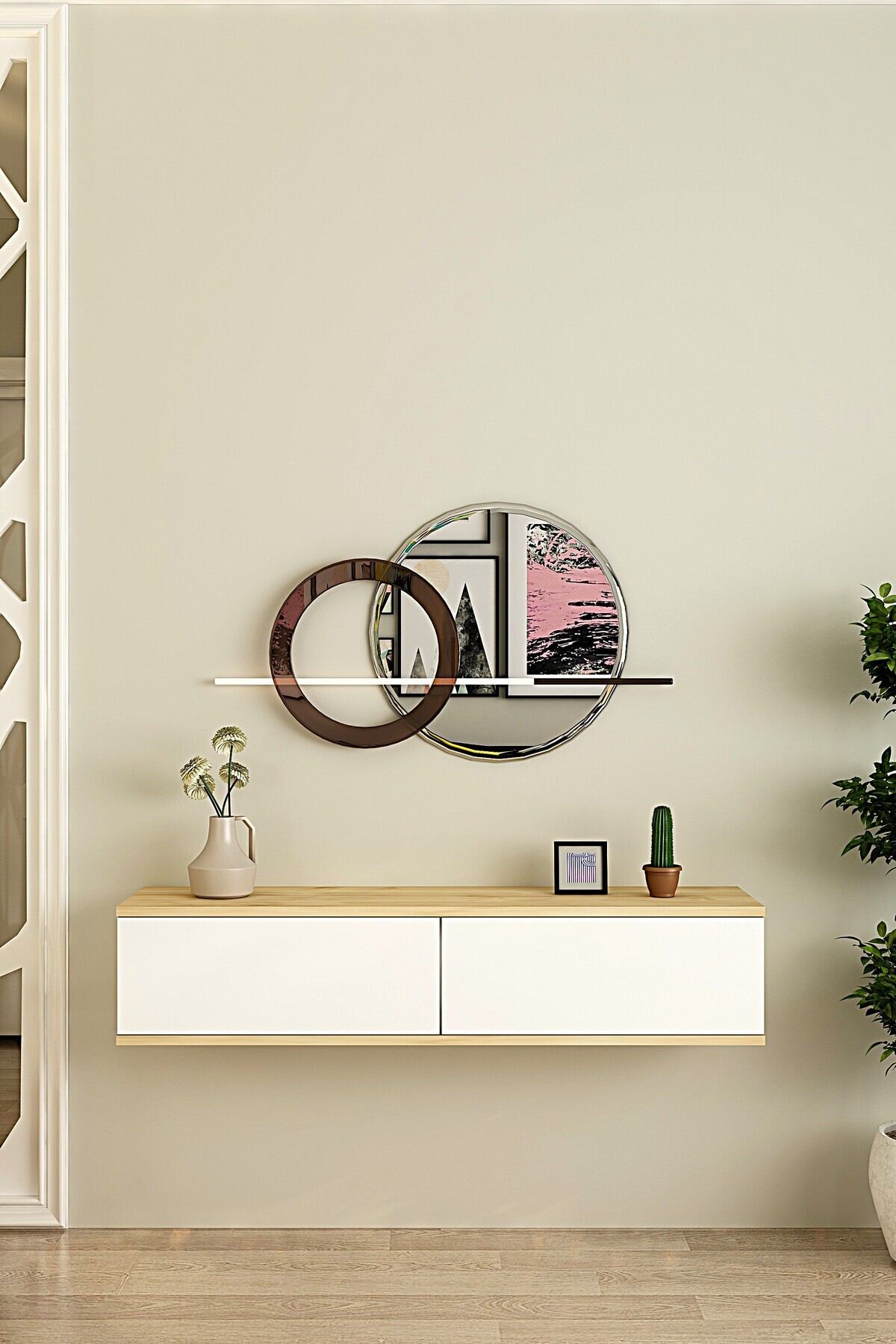 Συρταριέρα Arkochori Δρυς Sapphire - Λευκό 120x29.6x25.5 εκ. Μελαμίνης - Pakobazaar