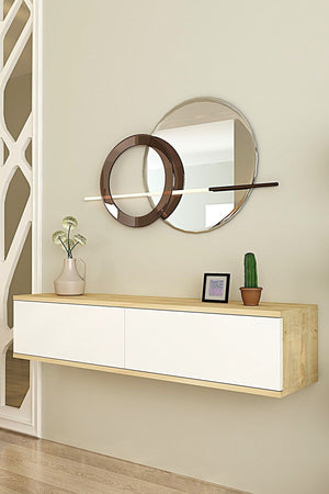 Συρταριέρα Arkochori Δρυς Sapphire - Λευκό 120x29.6x25.5 εκ. Μελαμίνης - Pakobazaar