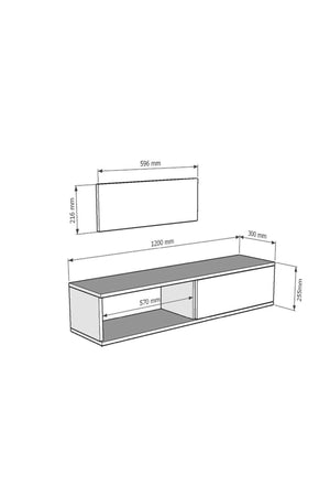 Συρταριέρα Arkochori Δρυς Sapphire - Λευκό 120x29.6x25.5 εκ. Μελαμίνης - Pakobazaar