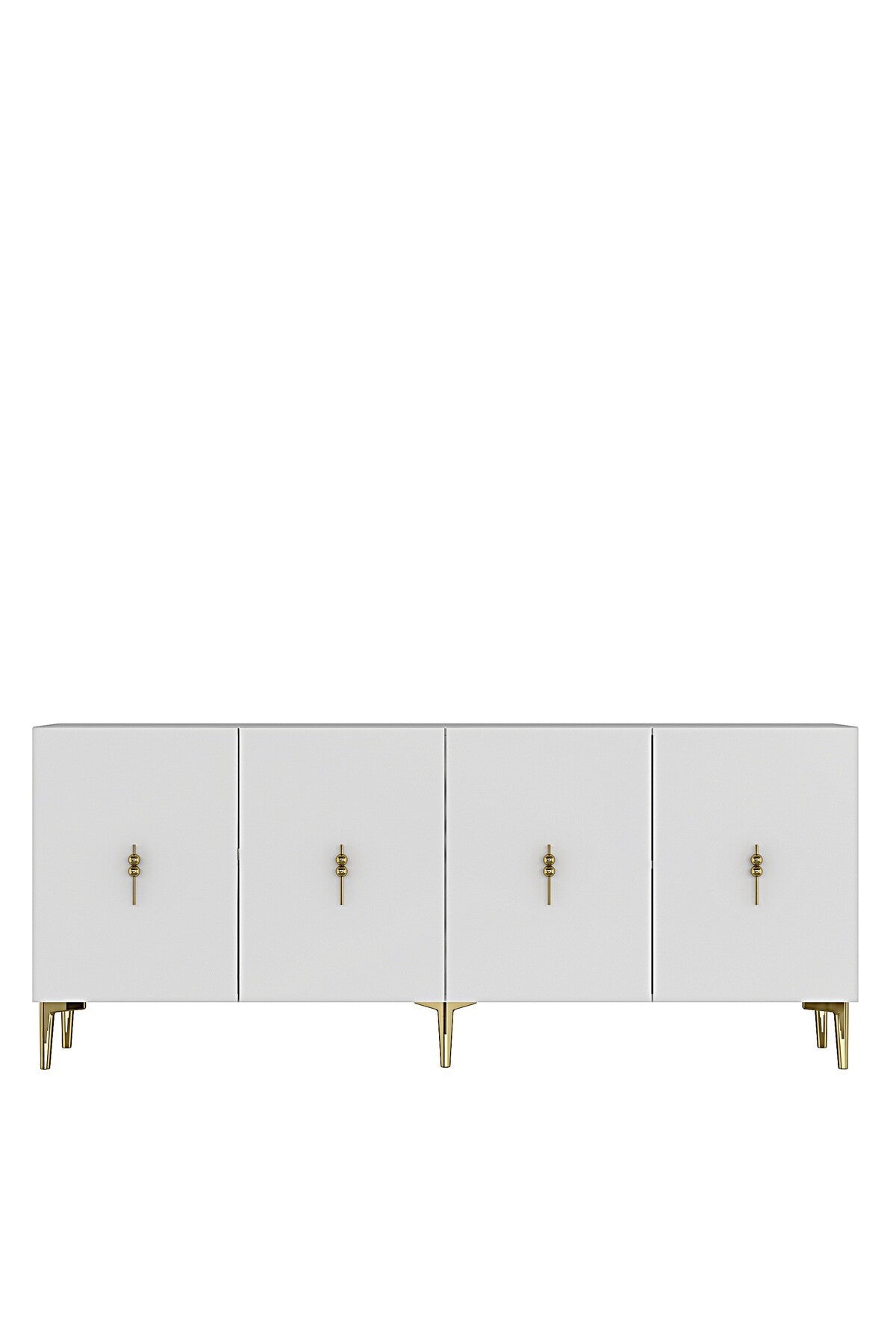 Κονσόλα Angelochori Λευκό - Χρυσό 180x32x75 εκ. Μελαμίνης