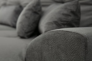 Γωνιακός Καναπές Ganema Αριστερή Γωνία Ανθρακί 100x190x92 εκ.