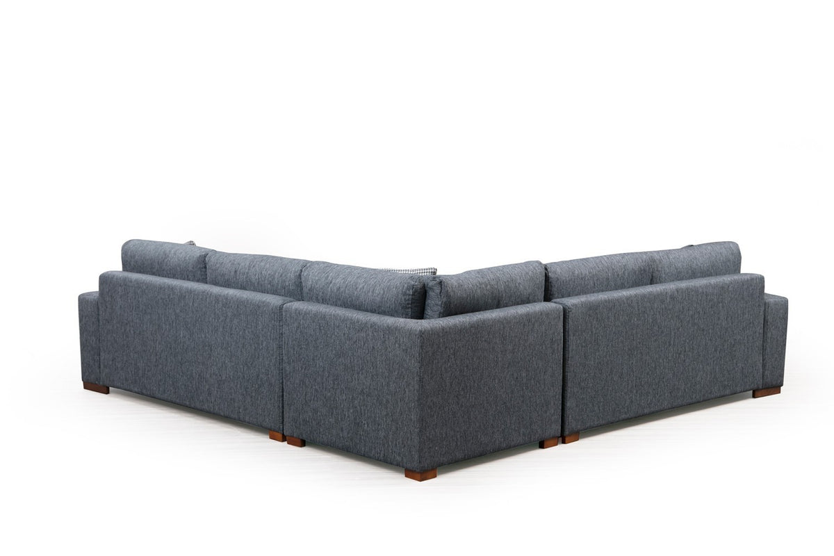 Γωνιακός Καναπές Vroulidia Ανθρακί 95x95x85 εκ.