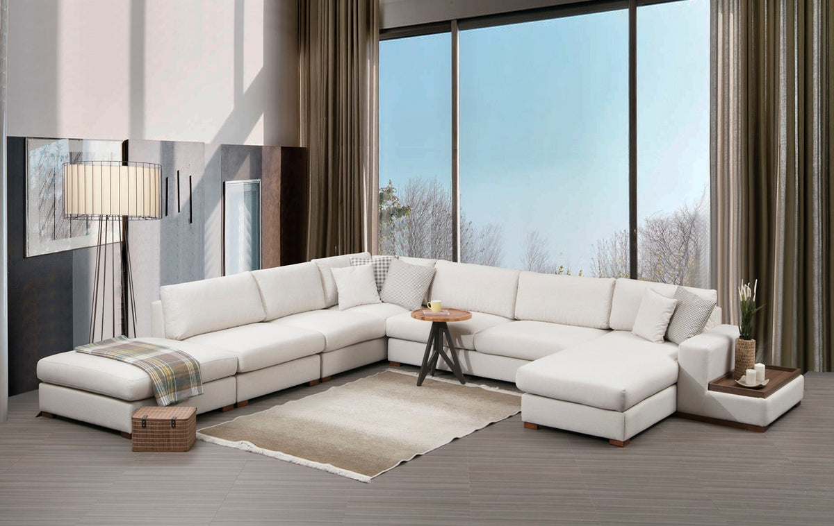 Γωνιακός Καναπές Vroulidia Λευκό 428x95x85 εκ. Κωδ. 8