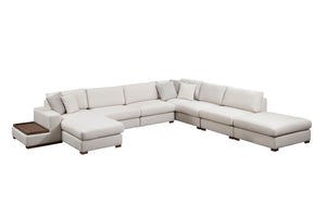 Γωνιακός Καναπές Vroulidia Λευκό 428x95x85 εκ. Κωδ. 11