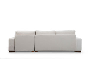 Γωνιακός Καναπές Vroulidia Λευκό 194x95x85 εκ.