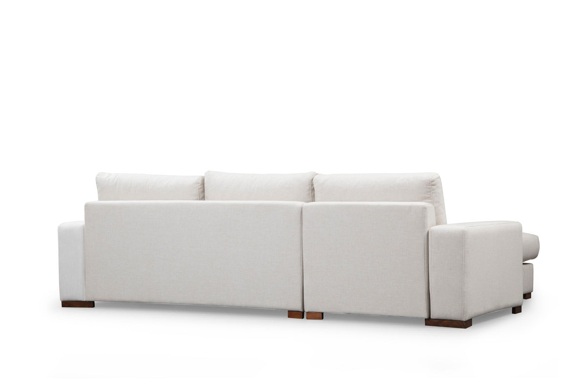 Γωνιακός Καναπές Vroulidia Λευκό 95x194x85 εκ. Κωδ. 17