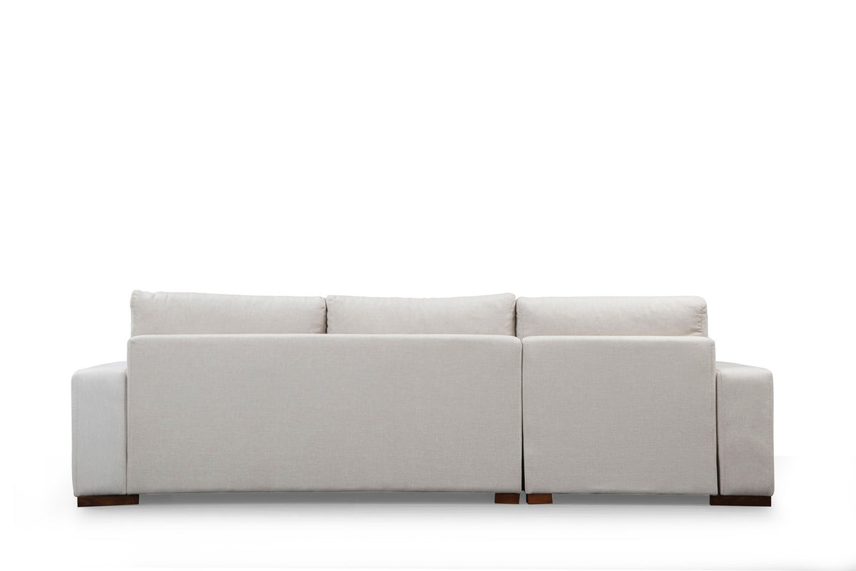 Γωνιακός Καναπές Vroulidia Λευκό 95x194x85 εκ. Κωδ. 17